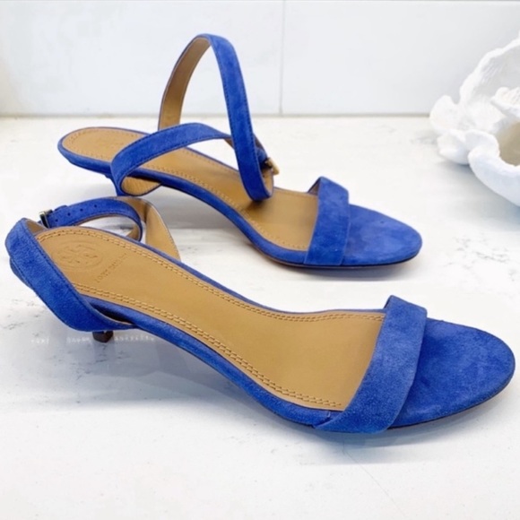 Tory Burch Shoes - Tory Burch Suede Strap Kitten Heels